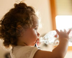 Kid drinking water