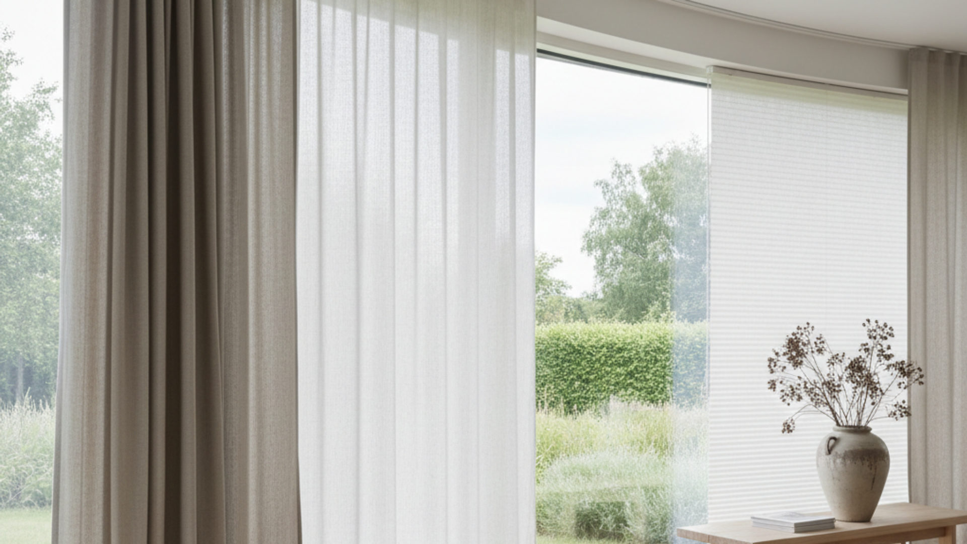 Hvilke materialer egner sig bedst til gardiner i buede vinduespartier?
